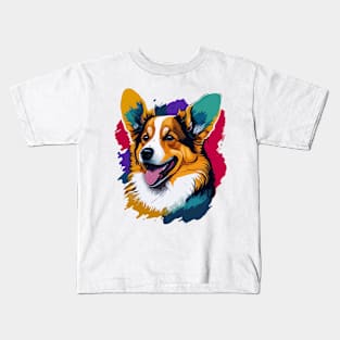 Corgi Portrait Kids T-Shirt